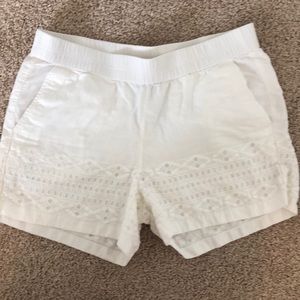 J.Crew white eyelet shorts